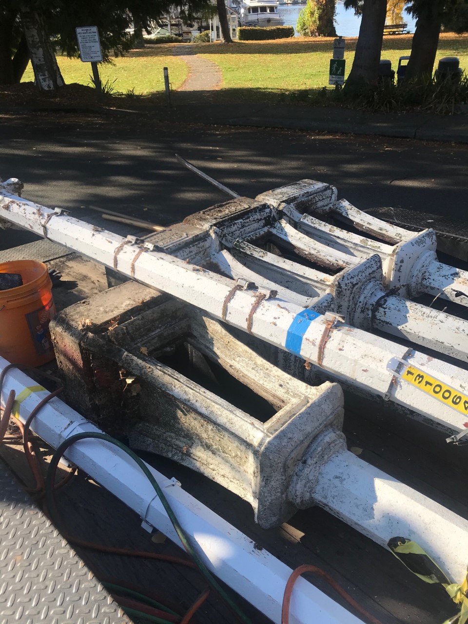 Lamp posts before their restoration