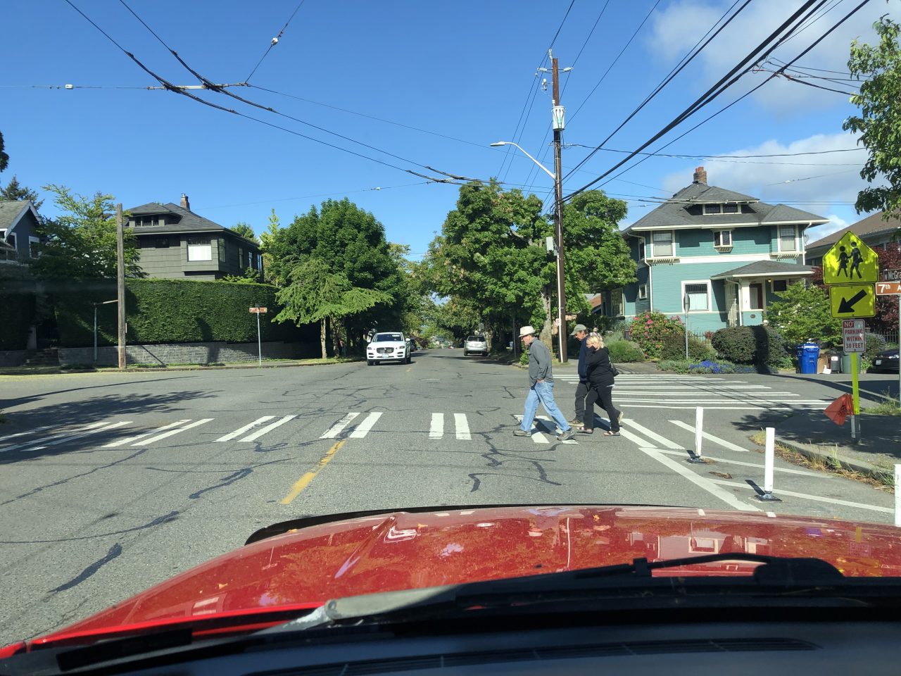 Pedestrians crossing